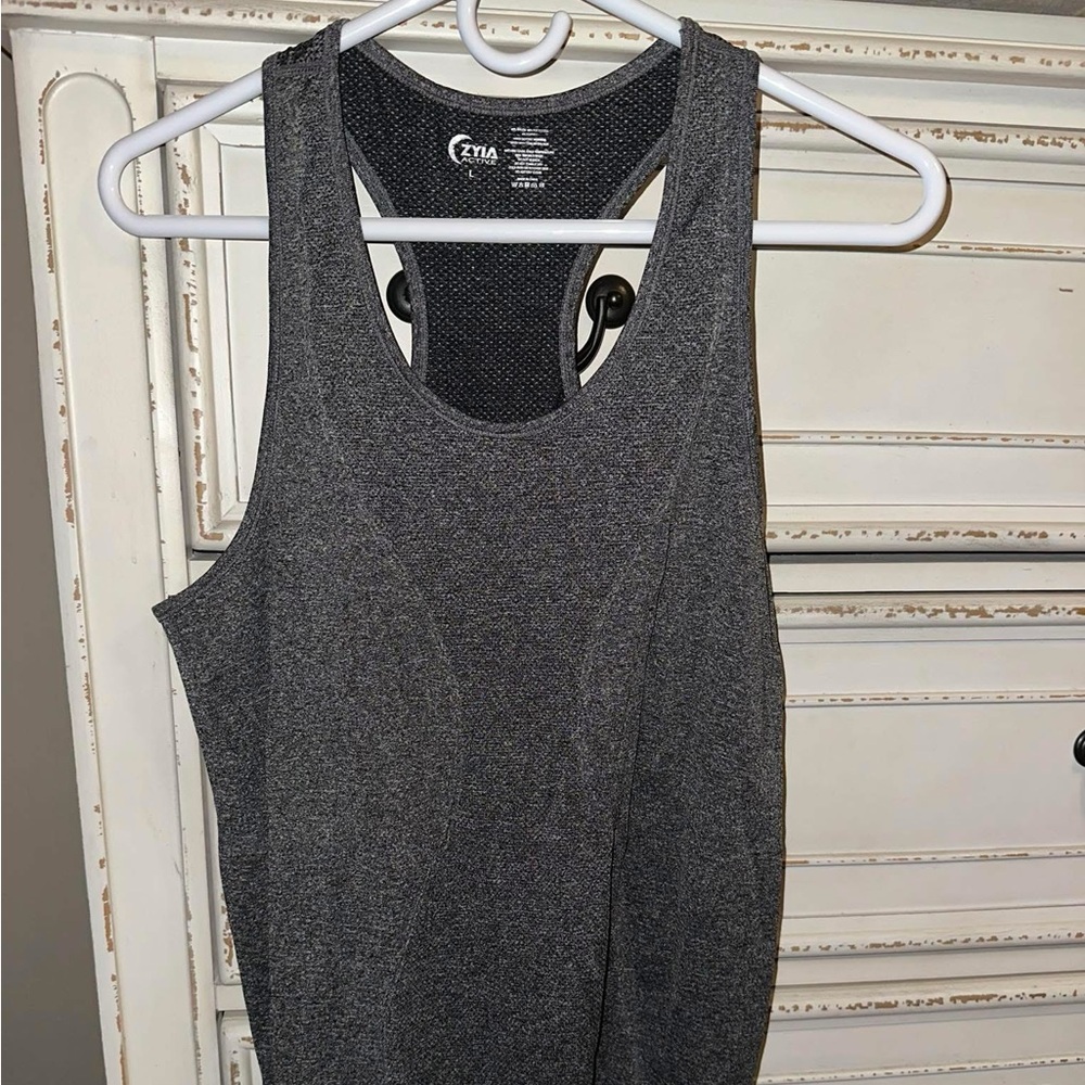 Zella Heather Gray Racerback Tank Top